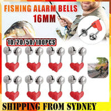 Up To 100PCS Best Bite Clip Fishing Alarm Bells Plastic Ring Double Rod Hot Red