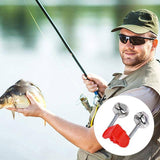 Up To 100PCS Best Bite Clip Fishing Alarm Bells Plastic Ring Double Rod Hot Red