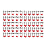 Up To 100PCS Best Bite Clip Fishing Alarm Bells Plastic Ring Double Rod Hot Red