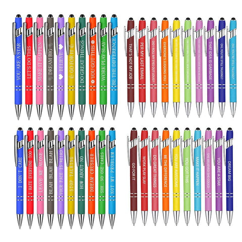 Funny Pens Swear Word Pen Set Black Ink Writing Pen Funny Office Diary Gift NEW