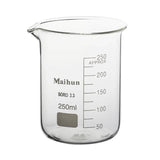 7PCS/Set Low Form Glass Beaker 5ml-250ml Borosilicate Measuring Lab Glassware