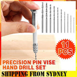 Precision Pin Vise Hand Drill Set Of 10 Pieces Rotary Tools For Models Hobby DIY