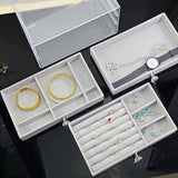 3Tier Acrylic Jewelry Organizer Box Display Drawer Case Earring Necklace Storage