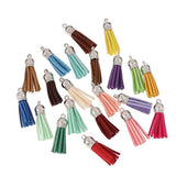50X Leather Key Chain Ring Tassel Pendants Bulk Mixed DIY Crafts Jewelry Making