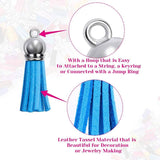 50X Leather Key Chain Ring Tassel Pendants Bulk Mixed DIY Crafts Jewelry Making