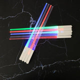 Chopsticks Light Up LED Glowing Light Saber Chop Sticks Reusable Lightup Gifts
