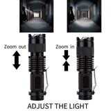 5/10x Mini Q5 LED Flashlight Torch Adjustable Focus Zoom Light Lamp 1200LM