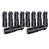 5/10x Mini Q5 LED Flashlight Torch Adjustable Focus Zoom Light Lamp 1200LM