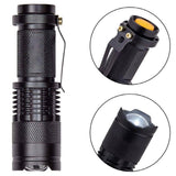 5/10x Mini Q5 LED Flashlight Torch Adjustable Focus Zoom Light Lamp 1200LM