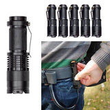 5/10x Mini Q5 LED Flashlight Torch Adjustable Focus Zoom Light Lamp 1200LM