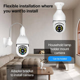 360� Panoramic WiFi IR IP E27 Light Bulb Camera HD Night Smart Home A6