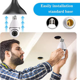 360� Panoramic WiFi IR IP E27 Light Bulb Camera HD Night Smart Home A6