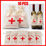 10x Rustic Muslin Hangover Recovery Bags for Hens & Engagement Parties