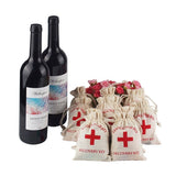 10x Rustic Muslin Hangover Recovery Bags for Hens & Engagement Parties