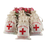 10x Rustic Muslin Hangover Recovery Bags for Hens & Engagement Parties