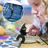 Lizard Harness Leash Bearded Dragon+Cool Leather Wings Reptile Adjustable