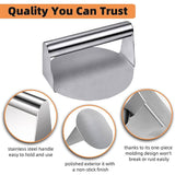 Burger Press Meat Smasher Hamburger Steak No-Rust for Griddle Accessory BBQ Home