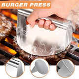 Burger Press Meat Smasher Hamburger Steak No-Rust for Griddle Accessory BBQ Home