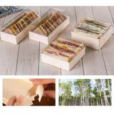 100X Camulon Disposable Wooden Cake Boxes with Clear Display Window