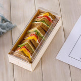 100X Camulon Disposable Wooden Cake Boxes with Clear Display Window