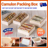 100X Camulon Disposable Wooden Cake Boxes with Clear Display Window