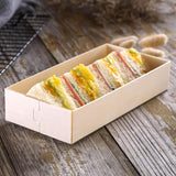 100X Camulon Disposable Wooden Cake Boxes with Clear Display Window