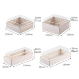 100X Camulon Disposable Wooden Cake Boxes with Clear Display Window