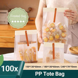 100pcs Clear Frosted Plastic Food Seal Bags: Exquisite Packaging