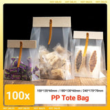 100pcs Clear Frosted Plastic Food Seal Bags: Exquisite Packaging