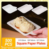 500x Heavy Duty Disposable Party Dinner Plates Square Plate Bowl Catering Eco Friendly Plastic Disposable Plates