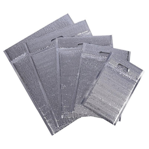 100Pcs Aluminum Foil Insulated Food Storage Bags for Thermal Cooling
