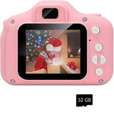 Mini Digital Children Camera HD 1080P LCD Camera Toy Kids Gift + 32G TF Card