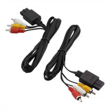 2x RCA AV Audio Video Composite Cable Cord  SUPER SNES GAMECUBE GC NINTENDO N64