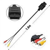 2x RCA AV Audio Video Composite Cable Cord  SUPER SNES GAMECUBE GC NINTENDO N64