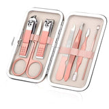 7PCS Manicure Pedicure Set Stainless Nail Clippers Kit Cuticle Grooming Case AU