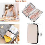 7PCS Manicure Pedicure Set Stainless Nail Clippers Kit Cuticle Grooming Case AU