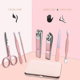 7PCS Manicure Pedicure Set Stainless Nail Clippers Kit Cuticle Grooming Case AU