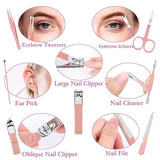 7PCS Manicure Pedicure Set Stainless Nail Clippers Kit Cuticle Grooming Case AU