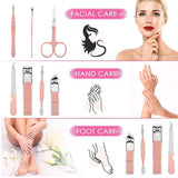 7PCS Manicure Pedicure Set Stainless Nail Clippers Kit Cuticle Grooming Case AU