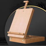 Portable Folding Easel Art Drawing Painting Wood Table Desktop Box Board