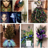 5-10PCS Natural Peacock Tail Eyes Feathers 75-80cm 26-30cm DIY Craft Vase Decor