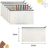 10x Canvas Zipper Pouches Makeup & DIY Craft Cases