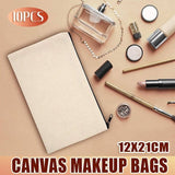 10x Canvas Zipper Pouches Makeup & DIY Craft Cases
