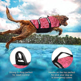 Dog Life Jacket Pet Safety Vest Swimming Boating Float Aid Buoyancy Lifesaver L
