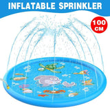 100cm Dog Inflatable Splash Mat Outdoor Sprinkler Play Pad for Pets
