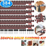 384Pcs Drum Sanding Kit For Nail Drill Bits Dremel Accessories Rotary Tool Set