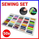 50 Rolls Polyester Colors Sewing Thread Box Kit Set For DIY Sewing Machine Home