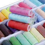 50 Rolls Polyester Colors Sewing Thread Box Kit Set For DIY Sewing Machine Home