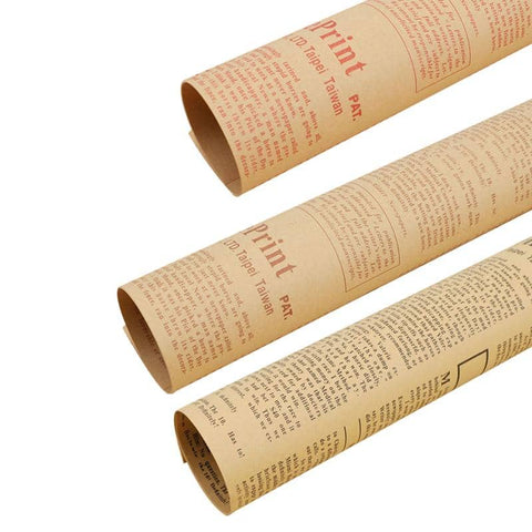 45X Gift Packaging Packing Material Kraft Tissue English Newspaper Bouquet Paper