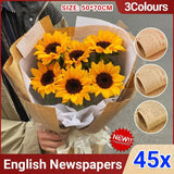 45X Gift Packaging Packing Material Kraft Tissue English Newspaper Bouquet Paper